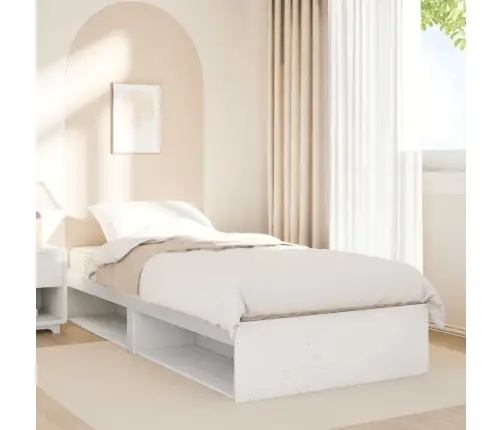 Gulta Ar Matraci, Balta, 80X200 Cm, Priedes Masīvkoks Vidaxl