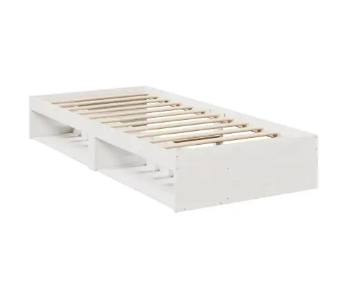 Gulta Ar Matraci, Balta, 80X200 Cm, Priedes Masīvkoks Vidaxl