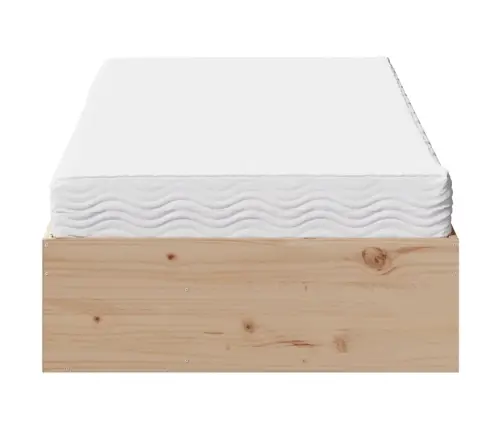 Lova Su Čiužiniu, 90X190cm Pušies Medienos Masyvas