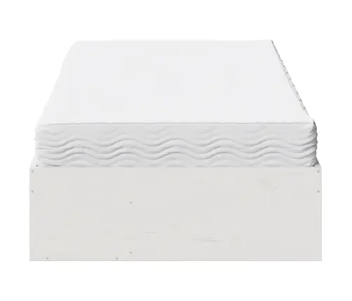 Gulta Ar Matraci, Balta, 90X190 Cm, Priedes Masīvkoks Vidaxl