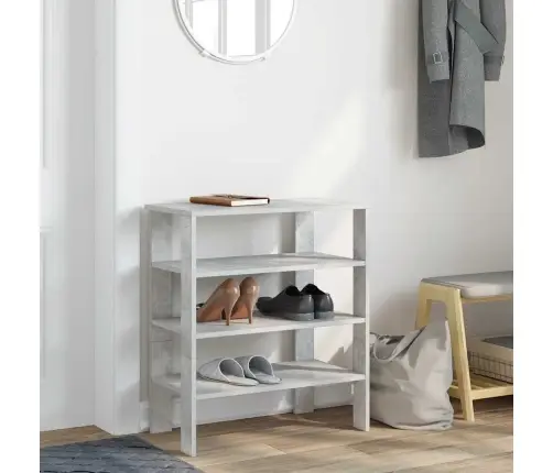 Apavu Skapītis Betona Pelēks 61X32X70 Cm Inženierijas Koks Vidaxl