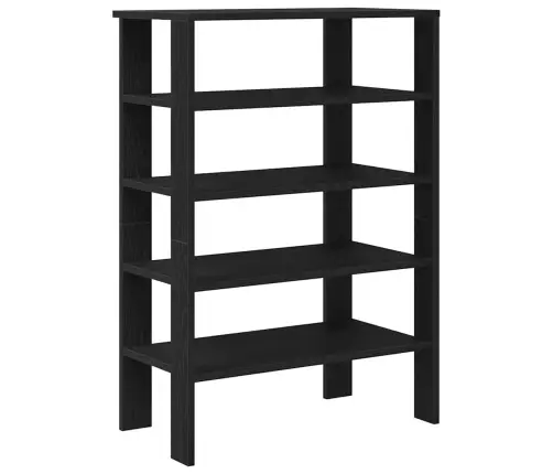 Apavu Plaukts Melns 61X32X87,5 Cm Inženierijas Koks Vidaxl