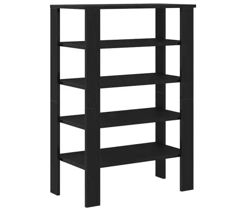 Apavu Plaukts Melns 61X32X87,5 Cm Inženierijas Koks Vidaxl