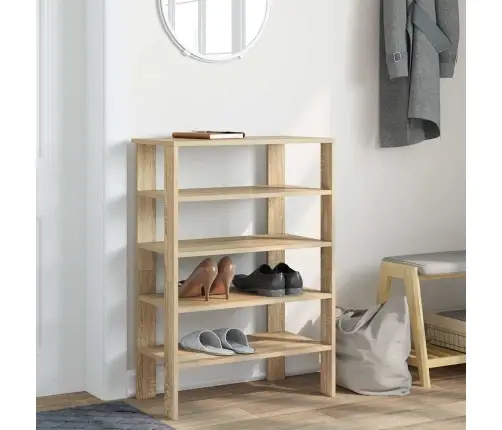 Apavu Plaukts Ozola Krāsa 61X32X87,5 Cm Inženierijas Koks Vidaxl