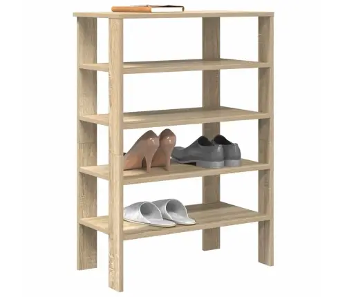 Apavu Plaukts Ozola Krāsa 61X32X87,5 Cm Inženierijas Koks Vidaxl