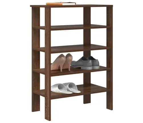 Apavu Plaukts Brūna Ozolkoka 61X32X87,5 Cm Inženierijas Koks Vidaxl