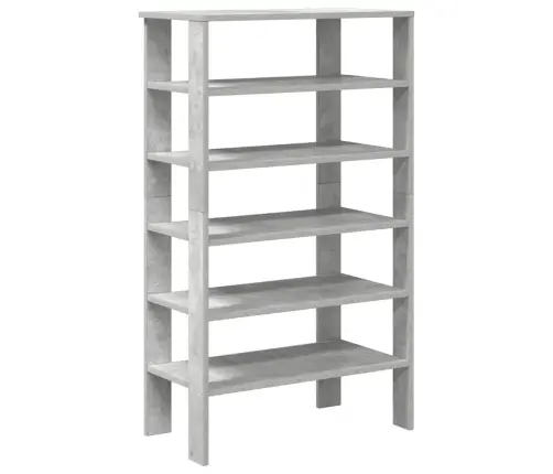 Apavu Plaukts Betona Pelēks 61X32X105 Cm Inženierijas Koks Vidaxl