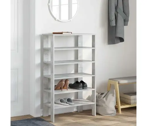 Apavu Plaukts Betona Pelēks 61X32X105 Cm Inženierijas Koks Vidaxl