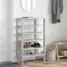 Apavu Plaukts Betona Pelēks 61X32X105 Cm Inženierijas Koks Vidaxl