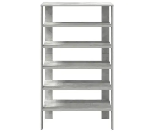 Apavu Plaukts Betona Pelēks 61X32X105 Cm Inženierijas Koks Vidaxl