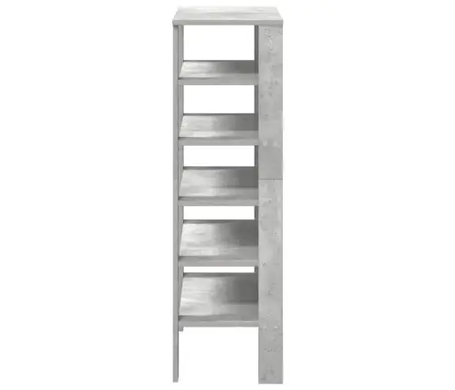 Apavu Plaukts Betona Pelēks 61X32X105 Cm Inženierijas Koks Vidaxl