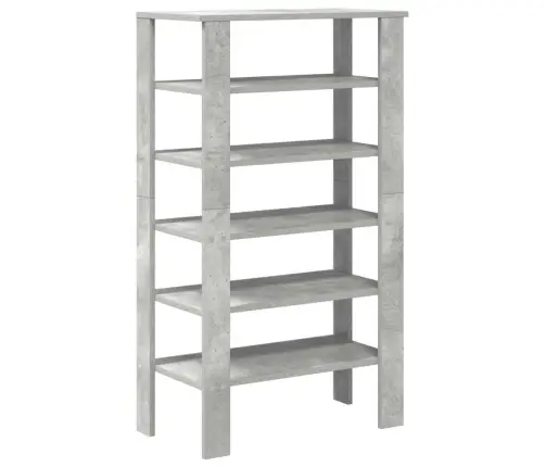 Apavu Plaukts Betona Pelēks 61X32X105 Cm Inženierijas Koks Vidaxl