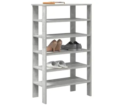 Apavu Plaukts Betona Pelēks 61X32X105 Cm Inženierijas Koks Vidaxl