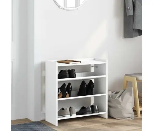 Apavu Plaukts, Balts, 60X25X62 Cm, Inženierijas Koks Vidaxl