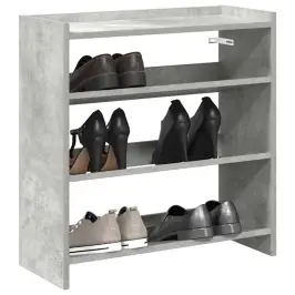 Apavu Plaukts Betona Pelēks 60X25X62 Cm Inženierijas Koks Vidaxl