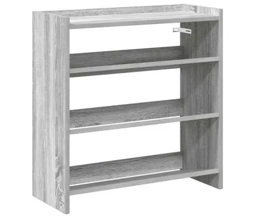 Apavu Plaukts Pelēka Ozola 60X25X62 Cm Inženierijas Koks Vidaxl