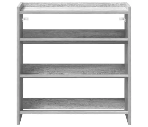 Apavu Plaukts Pelēka Ozola 60X25X62 Cm Inženierijas Koks Vidaxl