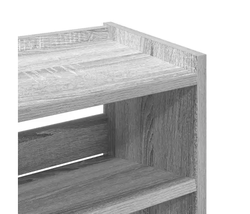 Apavu Plaukts Pelēka Ozola 60X25X62 Cm Inženierijas Koks Vidaxl