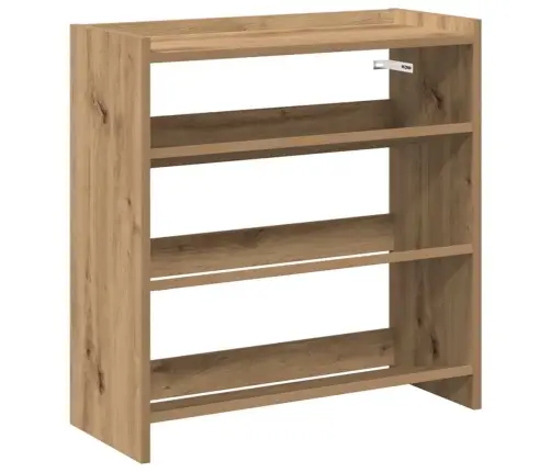 Apavu Plaukts Koka Krāsā 60X25X62 Cm Inženierijas Koks Vidaxl