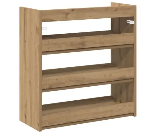 Apavu Plaukts Koka Krāsā 60X25X62 Cm Inženierijas Koks Vidaxl