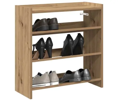 Apavu Plaukts Koka Krāsā 60X25X62 Cm Inženierijas Koks Vidaxl