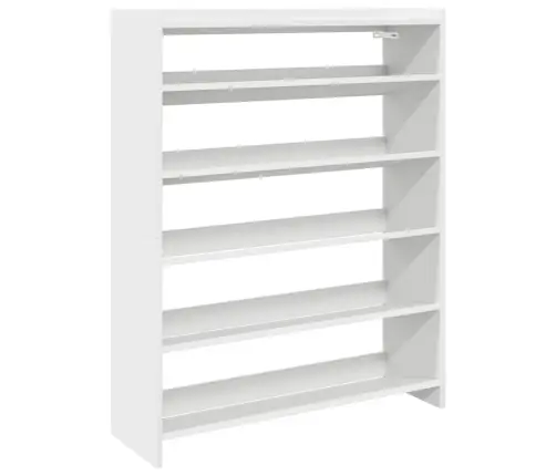 Apavu Plaukts Balts 80X25X100 Cm Inženierijas Koks Vidaxl