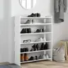 Apavu Plaukts Balts 80X25X100 Cm Inženierijas Koks Vidaxl