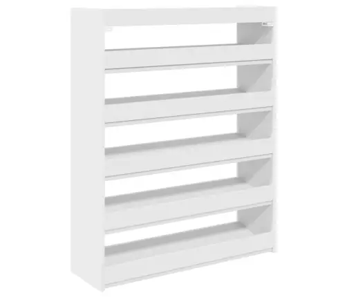 Apavu Plaukts Balts 80X25X100 Cm Inženierijas Koks Vidaxl