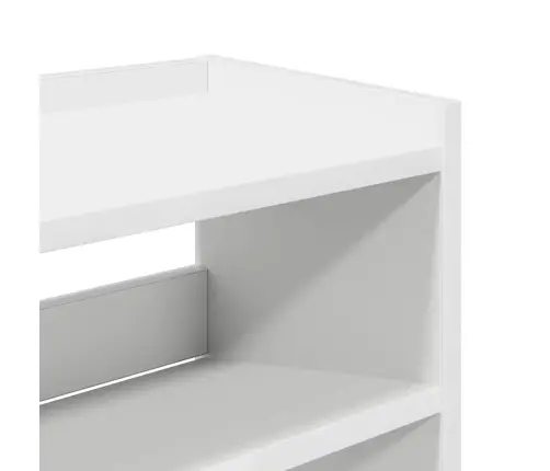 Apavu Plaukts Balts 80X25X100 Cm Inženierijas Koks Vidaxl