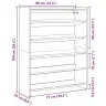 Apavu Plaukts Balts 80X25X100 Cm Inženierijas Koks Vidaxl