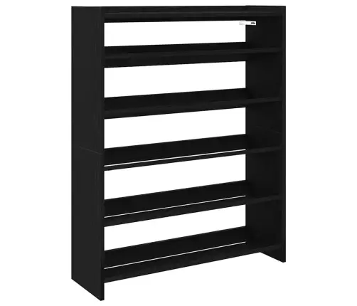 Apavu Plaukts Melns 80X25X100 Cm Inženierijas Koks Vidaxl