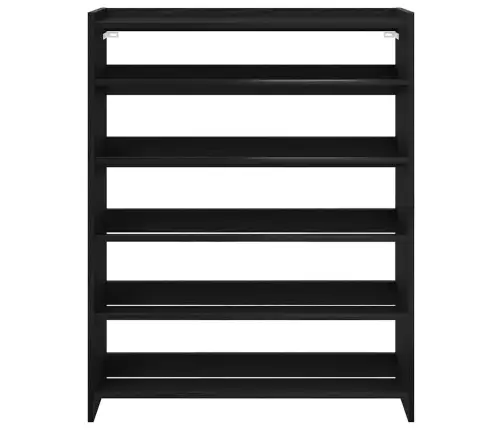 Apavu Plaukts Melns 80X25X100 Cm Inženierijas Koks Vidaxl