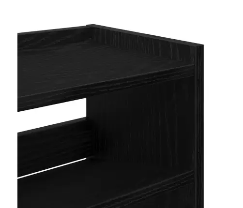 Apavu Plaukts Melns 80X25X100 Cm Inženierijas Koks Vidaxl