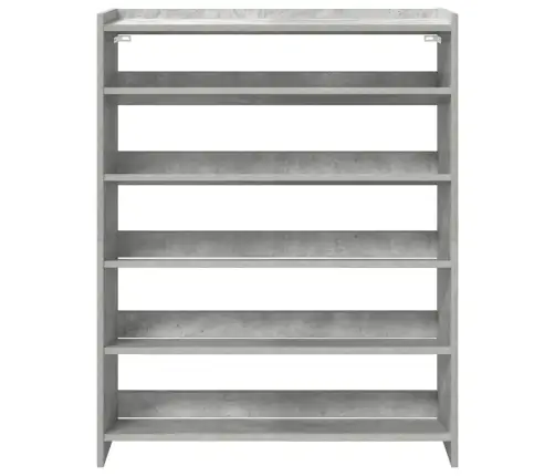 Apavu Plaukts Betona Pelēks 80X25X100 Cm Inženierijas Koks Vidaxl