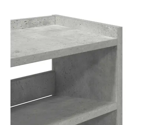 Apavu Plaukts Betona Pelēks 80X25X100 Cm Inženierijas Koks Vidaxl