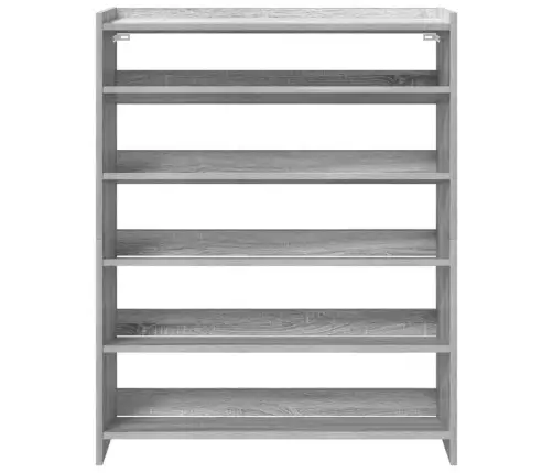 Apavu Plaukts Pelēka Ozola 80X25X100 Cm Inženierijas Koks Vidaxl