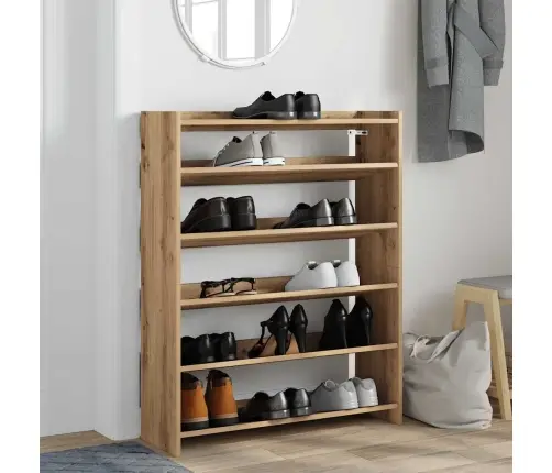 Apavu Plaukts Koka Krāsā 80X25X100 Cm Inženierijas Koks Vidaxl