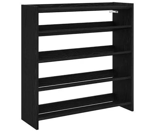 Apavu Plaukts Melns 80X25X81 Cm Inženierijas Koks Vidaxl