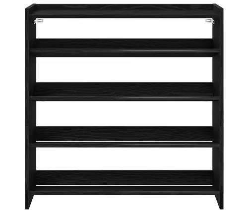 Apavu Plaukts Melns 80X25X81 Cm Inženierijas Koks Vidaxl