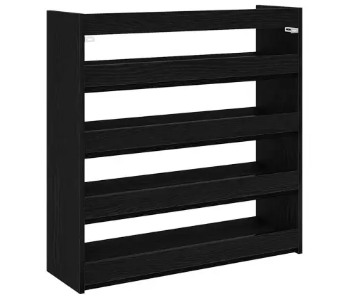 Apavu Plaukts Melns 80X25X81 Cm Inženierijas Koks Vidaxl