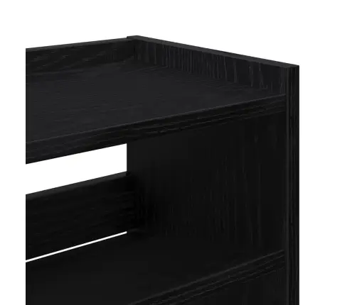 Apavu Plaukts Melns 80X25X81 Cm Inženierijas Koks Vidaxl