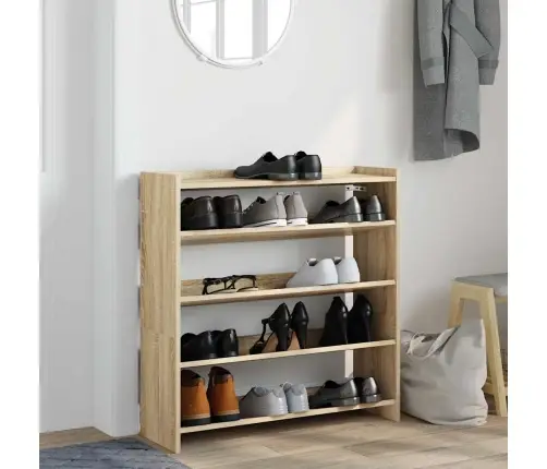 Apavu Plaukts Ozola Krāsa 80X25X81 Cm Inženierijas Koks Vidaxl