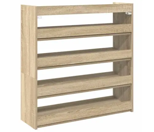 Apavu Plaukts Ozola Krāsa 80X25X81 Cm Inženierijas Koks Vidaxl