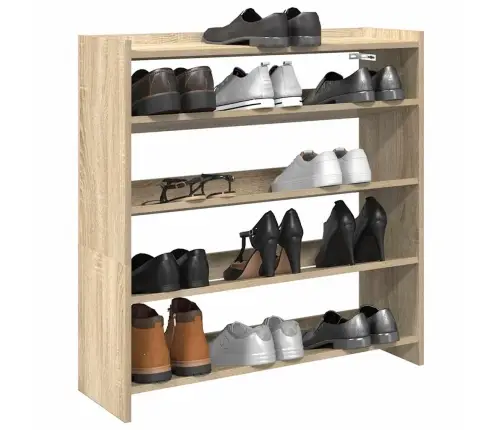 Apavu Plaukts Ozola Krāsa 80X25X81 Cm Inženierijas Koks Vidaxl