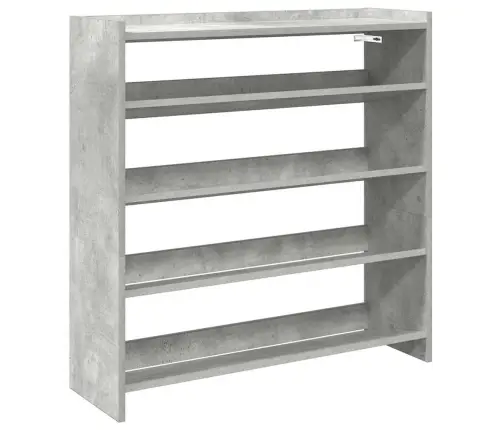 Apavu Plaukts Betona Pelēks 80X25X81 Cm Inženierijas Koks Vidaxl