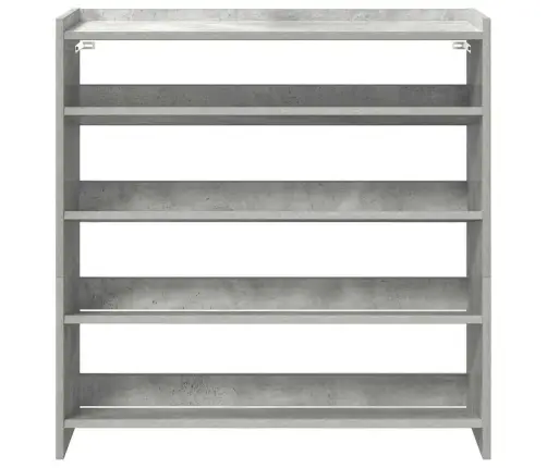 Apavu Plaukts Betona Pelēks 80X25X81 Cm Inženierijas Koks Vidaxl