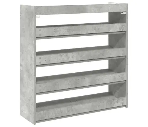 Apavu Plaukts Betona Pelēks 80X25X81 Cm Inženierijas Koks Vidaxl