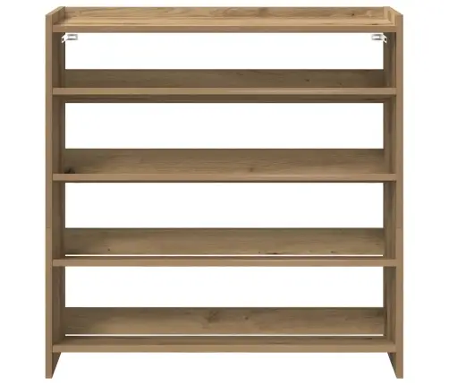 Apavu Plaukts Koka Krāsā 80X25X81 Cm Inženierijas Koks Vidaxl