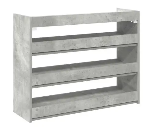 Apavu Plaukts Betona Pelēks 80X25X62 Cm Inženierijas Koks Vidaxl