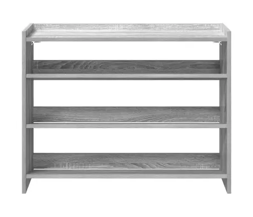 Apavu Plaukts Pelēka Ozola 80X25X62 Cm Inženierijas Koks Vidaxl